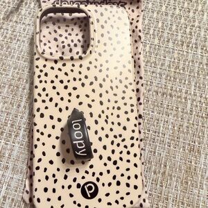 Loopy Case Cream and Black Dotted Phone Case
